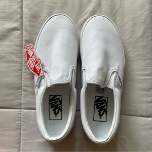 White Vans Slip On